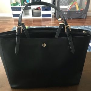Tory Burch York large black tote